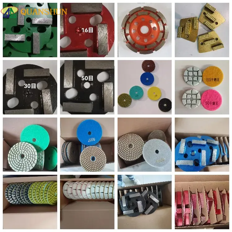 4 Inch 100mm Universal Diamond Grinding Plates with Single Pin Diamond Polishing Disc for Concrete and Terrazzo Floor