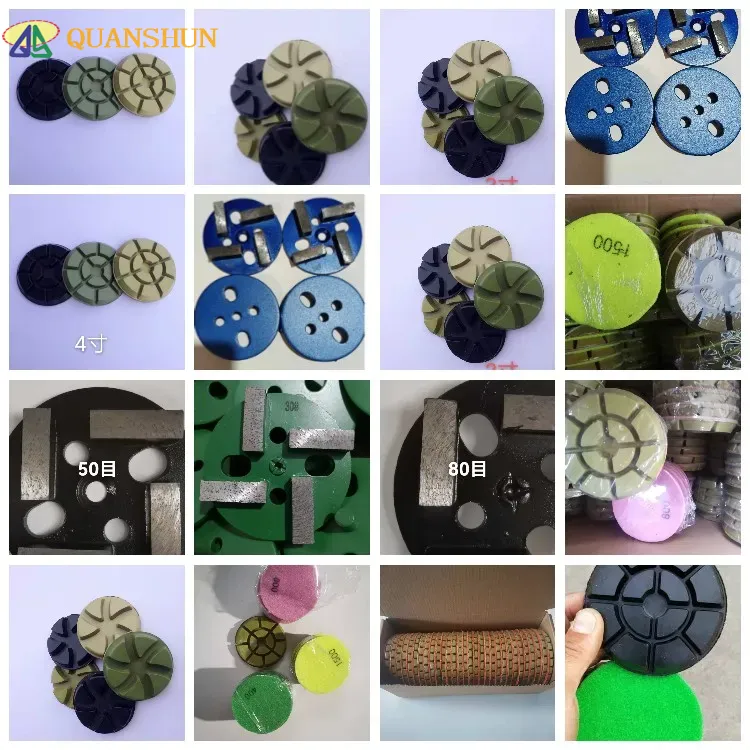 4 Inch 100mm Universal Diamond Grinding Plates with Single Pin Diamond Polishing Disc for Concrete and Terrazzo Floor