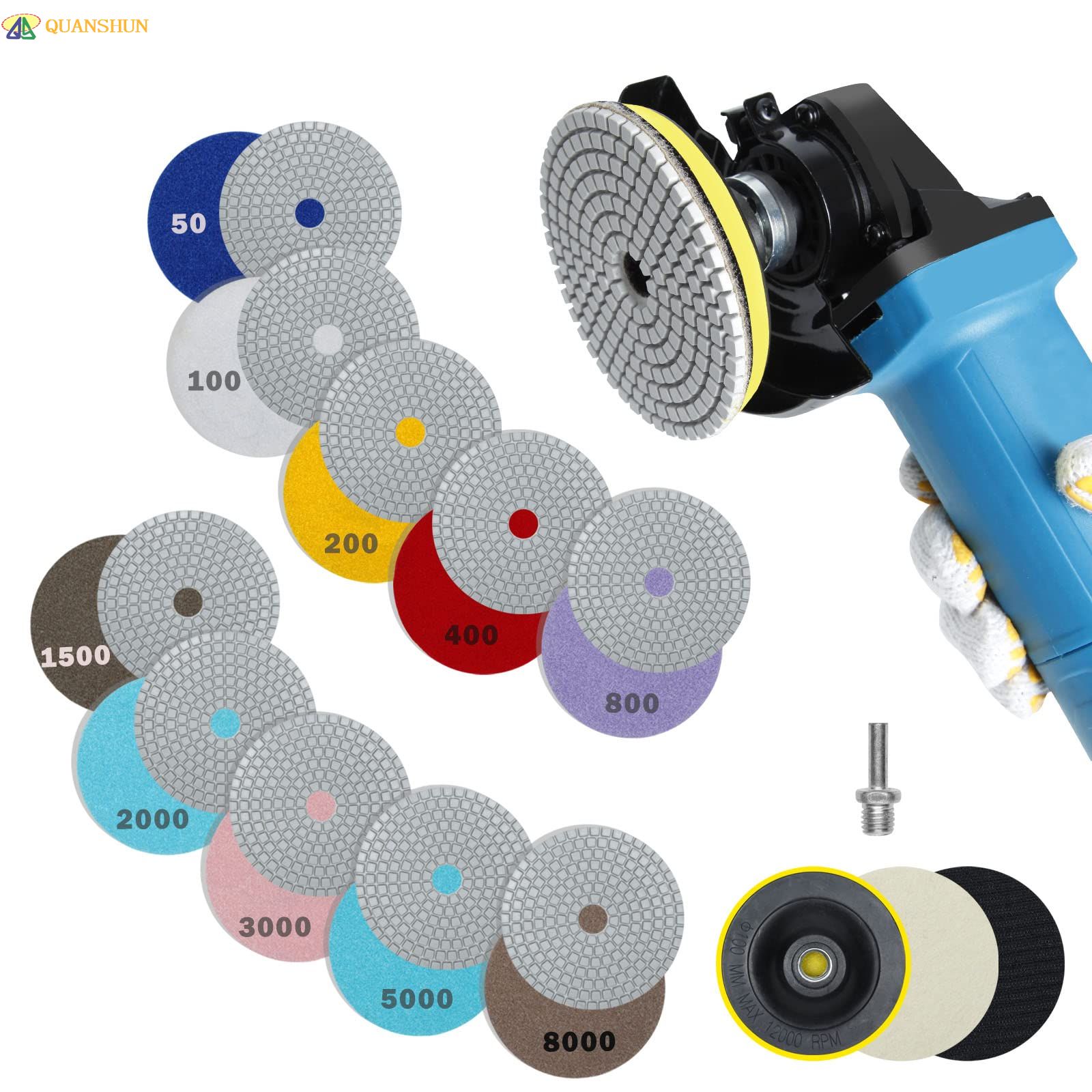Flexible Wet Granite Diamond Polishing Pads for Angle Grinder