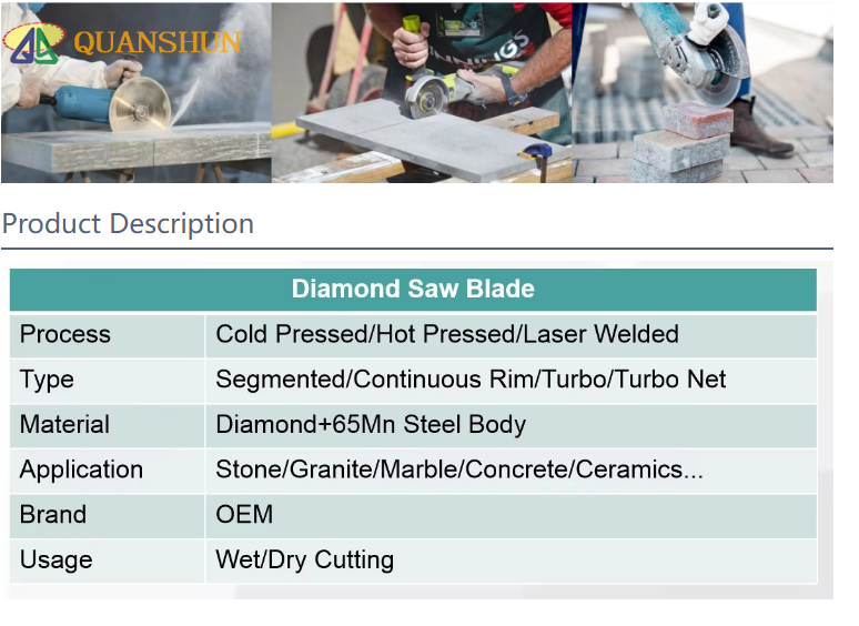 8-Inch Hot-Pressed Diamond Saw Blade with Hook Slot High Frequency Welded Low Noise Circular Saw Blade for Granite and Marble(图1) 8-Inch Hot-Pressed Diamond Saw Blade with Hook Slot High Frequency Welded Low Noise Circular Saw Blade for Granite and Marble(图1)